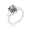 Classic Clear Rhodium Engagement Ring