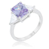 Classic Clear Rhodium Engagement Ring