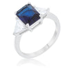 Classic Clear Rhodium Engagement Ring