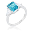 Classic Clear Rhodium Engagement Ring