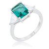 Classic Clear Rhodium Engagement Ring