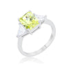 Classic Clear Rhodium Engagement Ring
