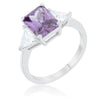 Classic Clear Sterling Silver Engagement Ring