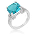 Charlene 6.2ct Ruby CZ Rhodium Classic Statement Ring