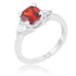 Shonda 1.8ct Clear CZ Rhodium Cushion Classic Statement Ring