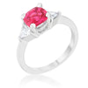 Shonda 1.8ct Clear CZ Rhodium Cushion Classic Statement Ring