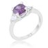 Shonda 1.8ct Clear CZ Rhodium Cushion Classic Statement Ring