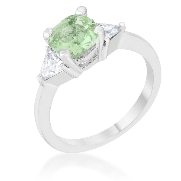 Shonda 1.8ct Clear CZ Rhodium Cushion Classic Statement Ring
