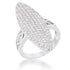 Bella 2.3ct CZ Rhodium Contemporary Cocktail Ring