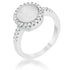 Patricia 0.3ct CZ Blue Cat's Eye Rhodium Classic Ring