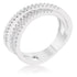 Lynn 0.25ct CZ Rhodium Twisted Trio Band Ring