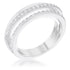 Laurie 0.2ct CZ Rhodium Contemporary Trio Band Ring