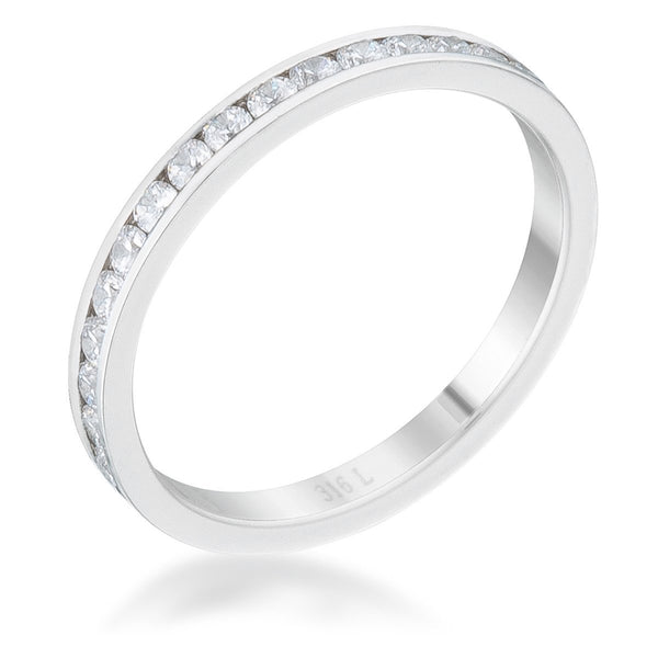 Teresa 0.5ct Clear CZ Stainless Steel Eternity Band