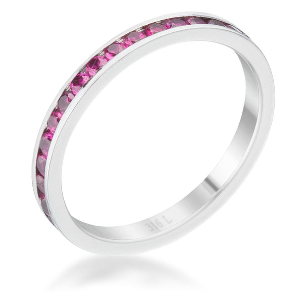 Teresa 0.5ct Clear CZ Stainless Steel Eternity Band