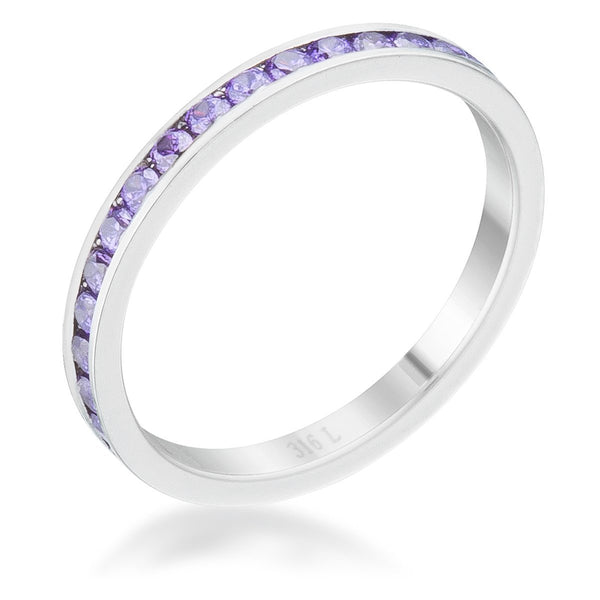 Teresa 0.5ct Clear CZ Stainless Steel Eternity Band