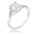 1.3Ct Rhodium Plated Simple Engagement Ring